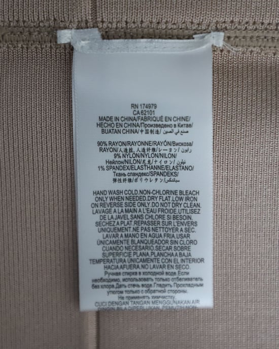 Herve Leger – Rundringad bandageklänning i metallisk roséguldfärgad rayon - Image 5