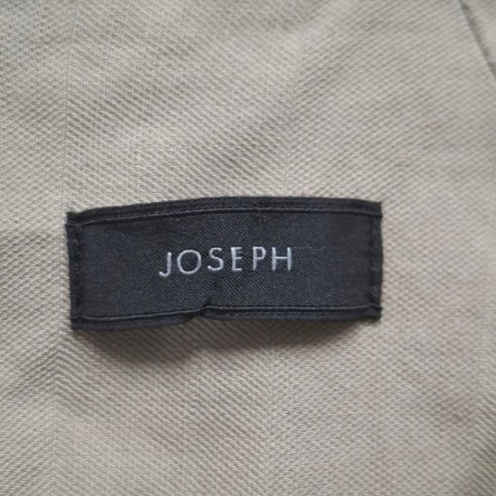 Joseph V-ringad midiklänning i beige linne - Image 3