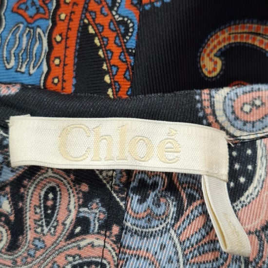 Chloé Paisley Paisley Print Mini Dress in Multicolor Viscose - Image 3