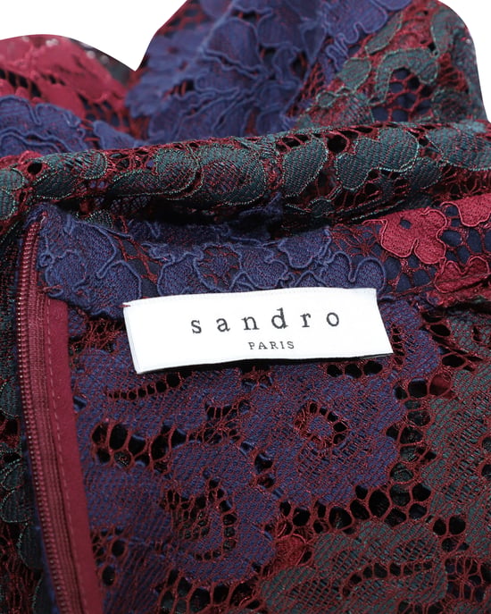 Sandro Paris Rodney kanten jurk in veelkleurige polyamide - Image 2