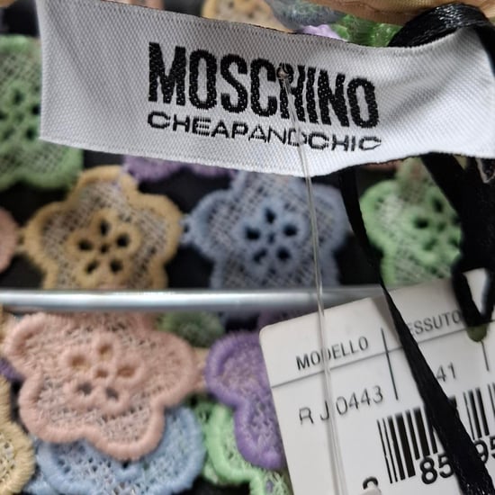 Moschino Cheap and Chic Floral Makramé Klänningskjol i Mångfärgad Polyester - Image 3