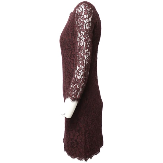 Diane Von Furstenberg kanten jurk in bordeauxrode rayon - Image 2