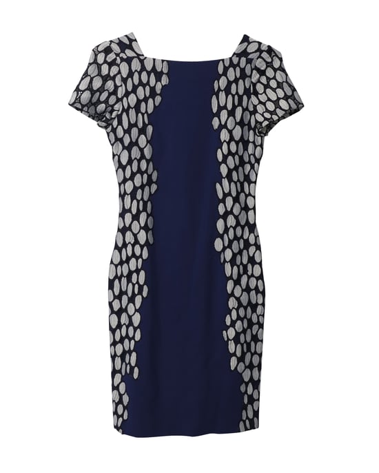 Diane Von Furstenberg Koningin Tilda-jurk in marineblauwe viscose - Image 5
