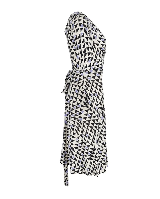 Diane Von Furstenberg Penna Geometriskt Mönstrat Omlottklänning i Flerfärgad Siden - Image 2
