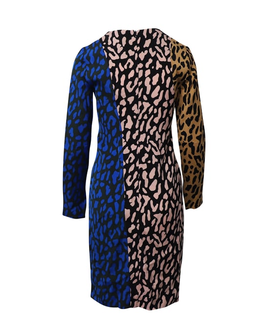 Diane Von Furstenberg Belmont Shiftklänning i flerfärgad siden - Image 3