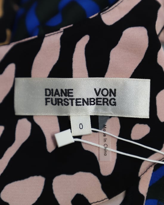 Diane Von Furstenberg Belmont Shiftklänning i flerfärgad siden - Image 5