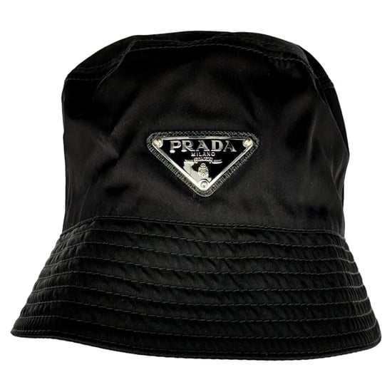 Prada Re-Nylon Bucket Hat i Svart Nylon - Image 1