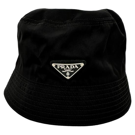 Prada Re-Nylon Bucket Hat i Svart Nylon - Image 4