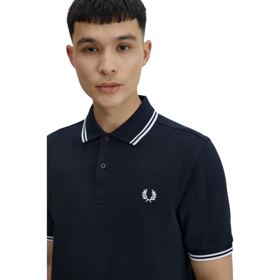 Fred Perry Heren Twin Tip Poloshirt (Marineblauw) - Image 3
