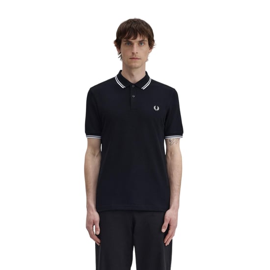 Fred Perry Heren Twin Tip Poloshirt (Zwart) - Image 1