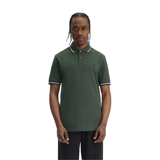 Fred Perry Heren Twin Tip Poloshirt (Hofgroen) - Image 1