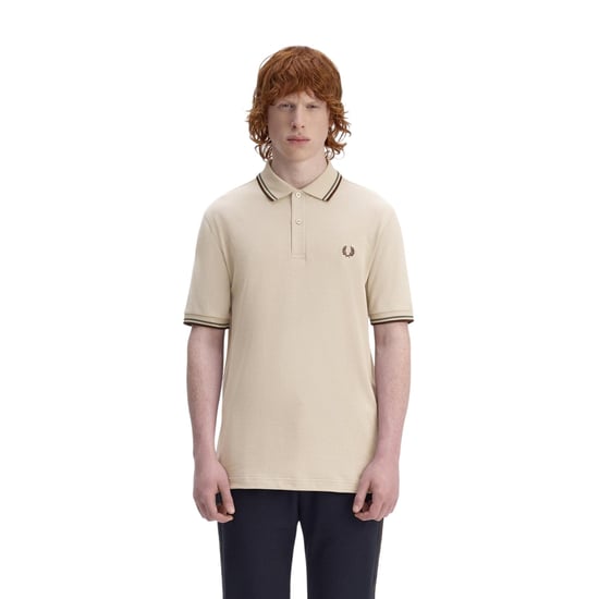 Fred Perry Heren Twin Tip Poloshirt (Warm Beige) - Image 1