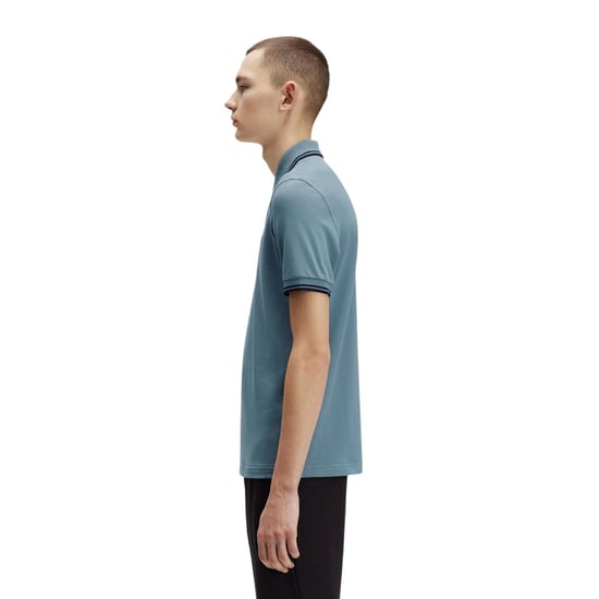 Fred Perry Heren Twin Tip Poloshirt (Blauw) - Image 3