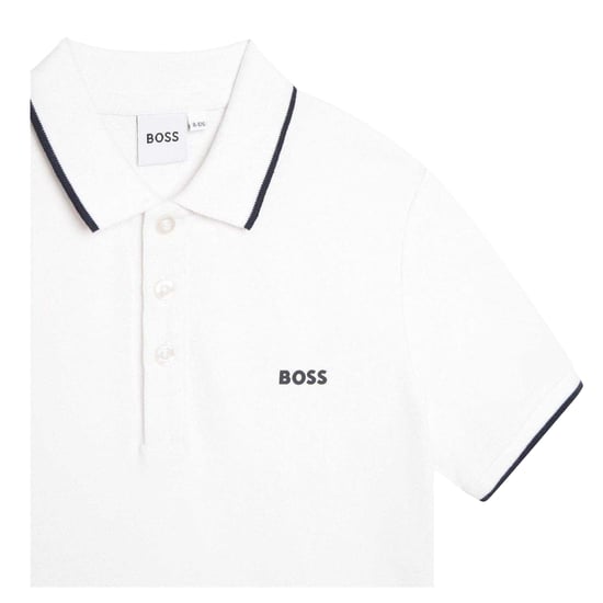 Boss Polo shirt met korte mouwen voor kinderen/Kinderen (Wit) - Image 3