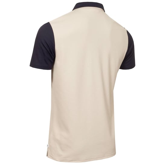 Calvin Klein Polo-tröja för män med krage och broderi (Havremjölk/Marinblå) - Image 2