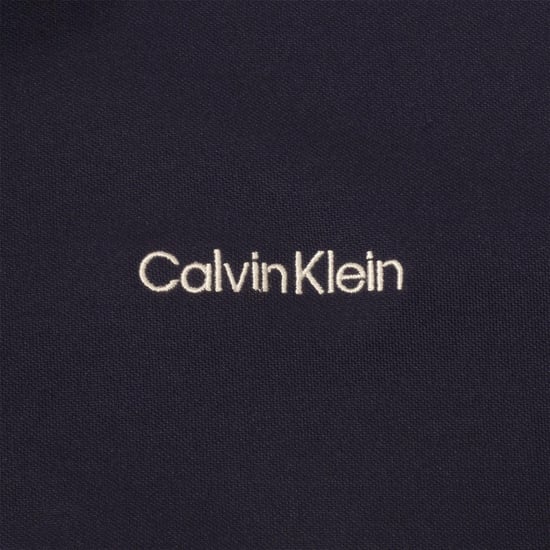 Calvin Klein Polo-tröja för män med krage och broderi (Havremjölk/Marinblå) - Image 4