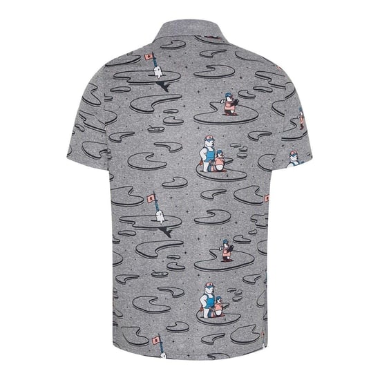 Original Penguin Herenpoloshirt met patroon, normale pasvorm (Stille schaduw) - Image 2