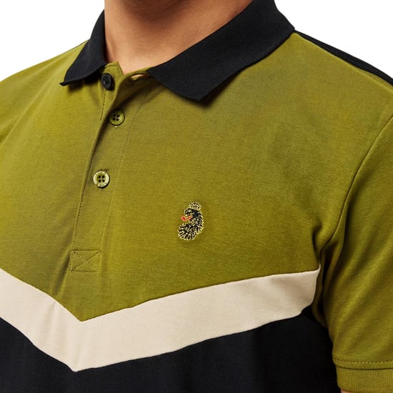 Luke 1977 Heren Cala Mayor Chevron Poloshirt (Kardemomzaad/Zwart) - Image 3