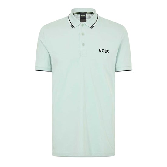 Boss Paddy Pro katoenen piqué-poloshirt voor heren (Turquoise groen) - Image 2