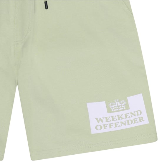 Weekend Offender Heren-sweatshorts met Parma-logo (Pepermunt/Wit) - Image 3