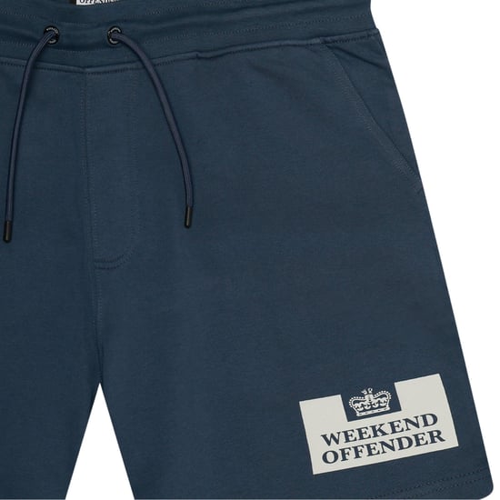 Weekend Offender Heren-sweatshorts met Parma-logo (Inktblauw/Zilver) - Image 3
