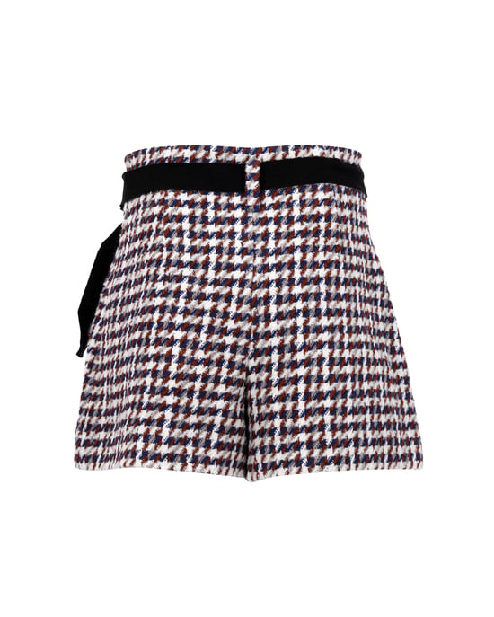 Maje shorts met hoge taille en riem in veelkleurig katoen - Image 2
