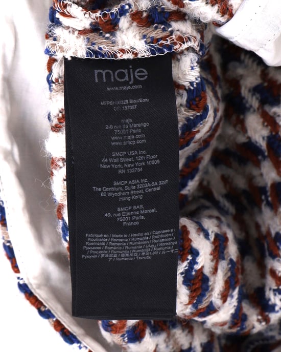 Maje shorts met hoge taille en riem in veelkleurig katoen - Image 5