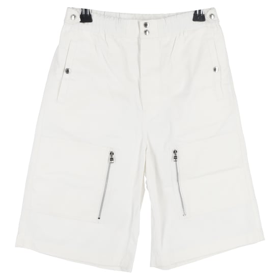 Alexander Mcqueen Multi-Pocket Bermuda Shorts in White Cotton - Image 1
