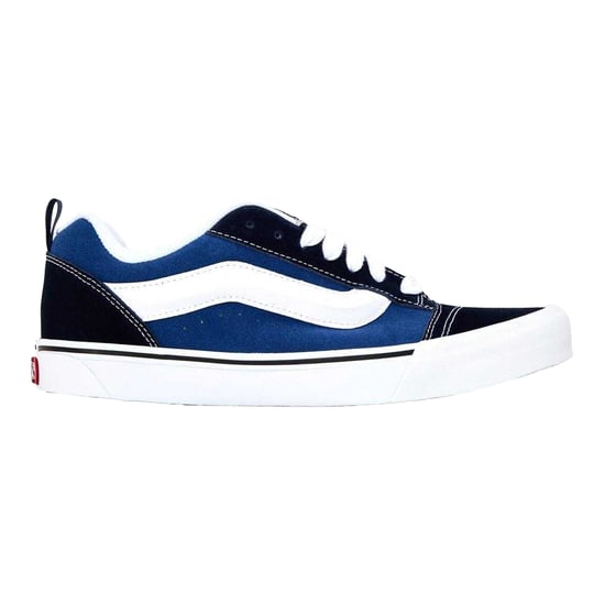 Vans Mens Knu Skool Padded Suede Skate Shoes (Navy/White) - Image 1