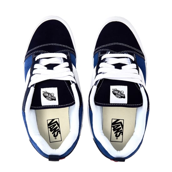 Vans Mens Knu Skool Padded Suede Skate Shoes (Navy/White) - Image 3