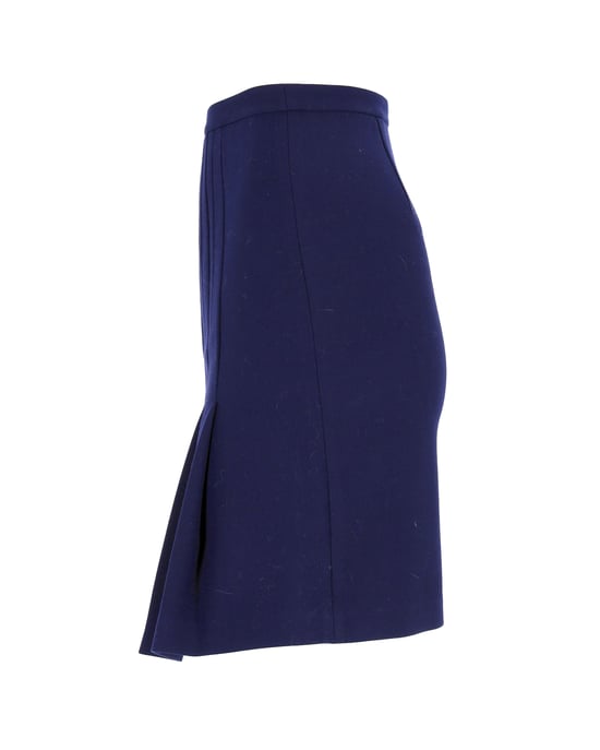 Diane Von Furstenberg Knälång kjol med veckad rygg i marinblå polyester - Image 2
