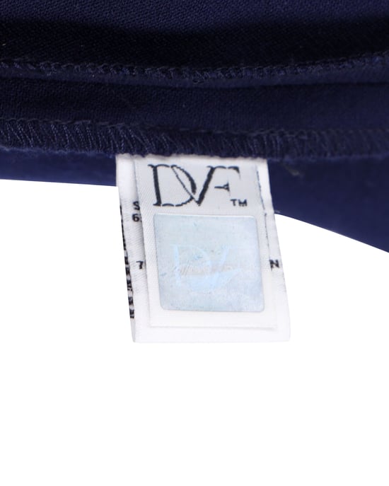 Diane Von Furstenberg Knälång kjol med veckad rygg i marinblå polyester - Image 5