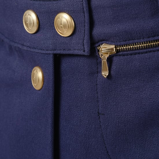 Gucci by Tom Ford Blå kjol med guldknappar fram - 00-tal - Image 4