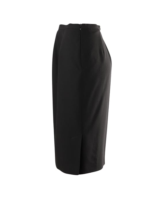 Max Mara midikjol i svart viskos - Image 2