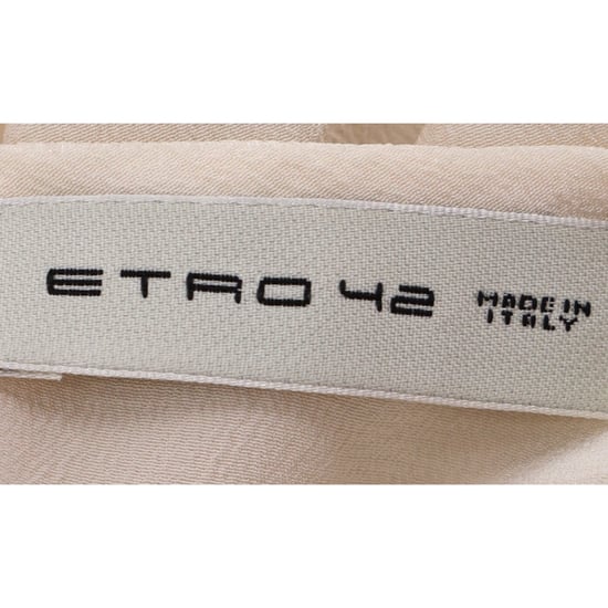 Etro kortärmad blus i vit siden - Image 4
