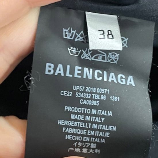 Balenciaga – Kortärmad skjorta med heltäckande logotyp, svart bomull - Image 5