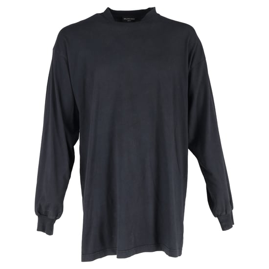 Balenciaga Tab Vintage T-shirt met lange mouwen van zwart katoen - Image 1