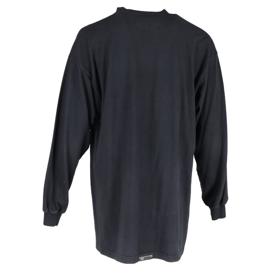 Balenciaga Tab Vintage T-shirt met lange mouwen van zwart katoen - Image 3