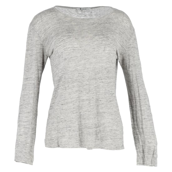 T-shirt met ronde hals en lange mouwen van Alexander Wang in grijs katoen - Image 1