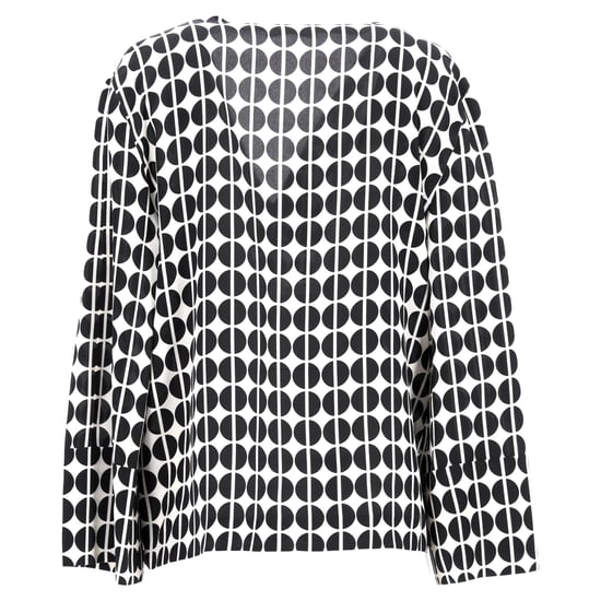 Etro Prickig Långärmad Blus i Svart och Vit Siden - Image 3