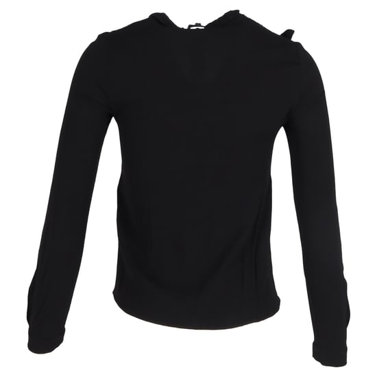 Maje blouse met ruches en ritssluiting, lange mouwen, in zwart polyester - Image 3