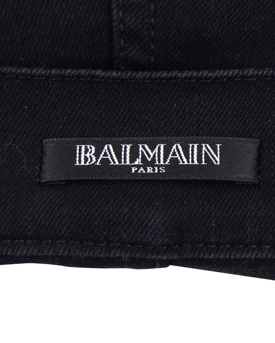 Balmain skinny jeans met contrasterende strepen in zwart katoen - Image 4