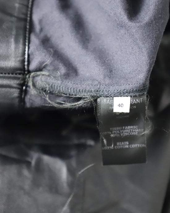 Isabel Marant Etoile Slim Fit Broek in Zwart Kunstleer - Image 4