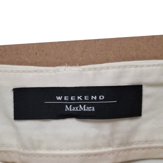 Weekend Max Mara rechte broek van wit katoen - Image 3