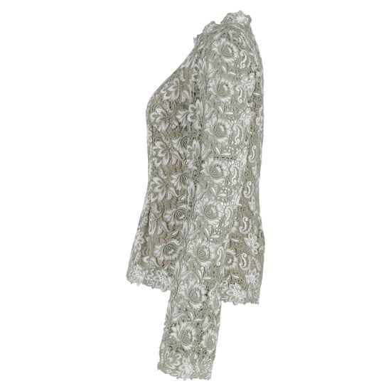 Erdem Guipure Lace Blouse in Green Cotton - Image 2
