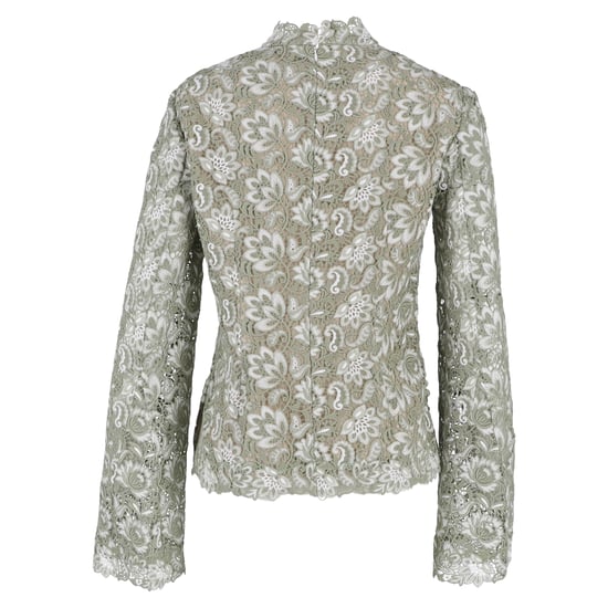 Erdem Guipure Lace Blouse in Green Cotton - Image 3