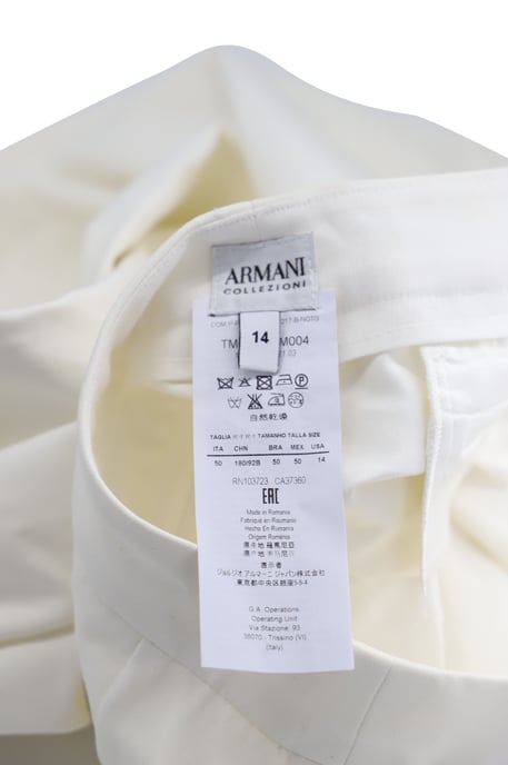 Armani vida byxor i vit bomull - Image 3