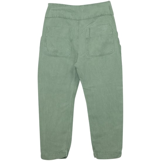 Isabel Marant Etoile cargo broek met plooien en zakken in groen linnen - Image 2