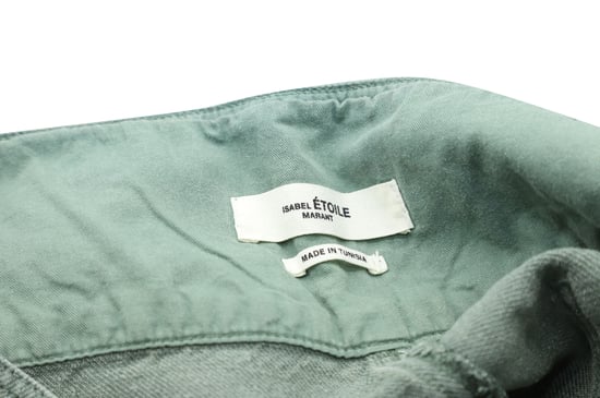 Isabel Marant Etoile cargo broek met plooien en zakken in groen linnen - Image 3