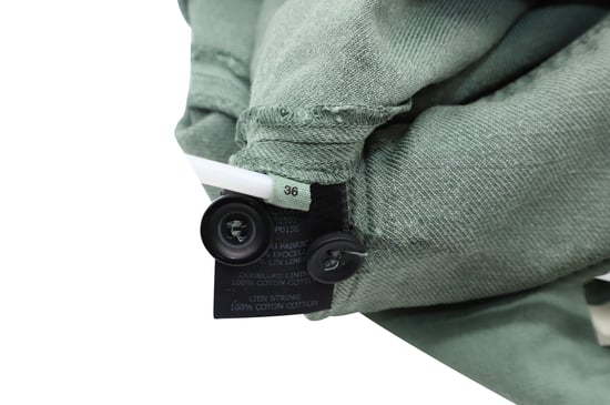 Isabel Marant Etoile cargo broek met plooien en zakken in groen linnen - Image 4